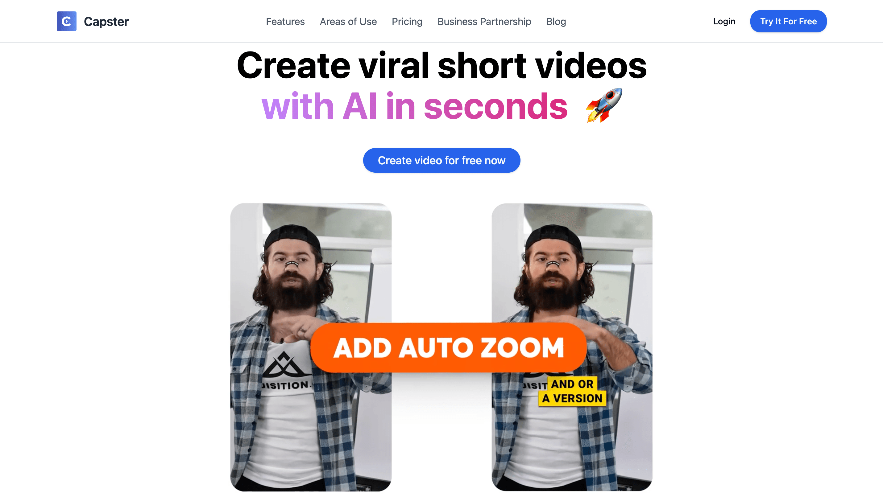 Capster - Create viral short videos with AI in seconds not found